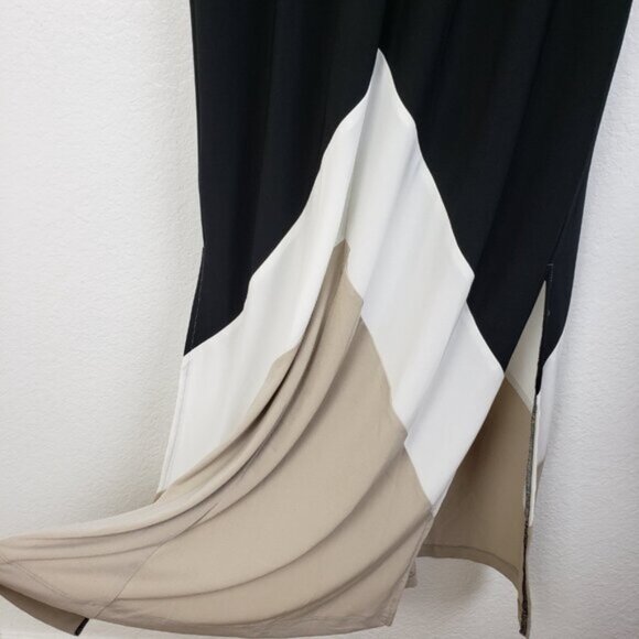 NWT Chico's $119 Knit Kit COLORBLOCK Maxi Dress Size S Women's Black Cap Sleeves - Picture 6 of 11